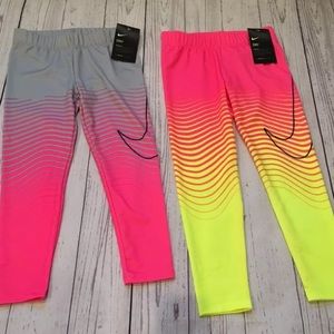 NEW Nike girls pants leggings dri fit size 6 pink
